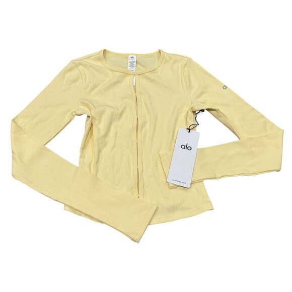 alo YOGA ドリームライト ロングスリーブ トップ S YELLOW ALO Yoga | Tops | Alo Yoga Dreamlight Long Sleeve Top In